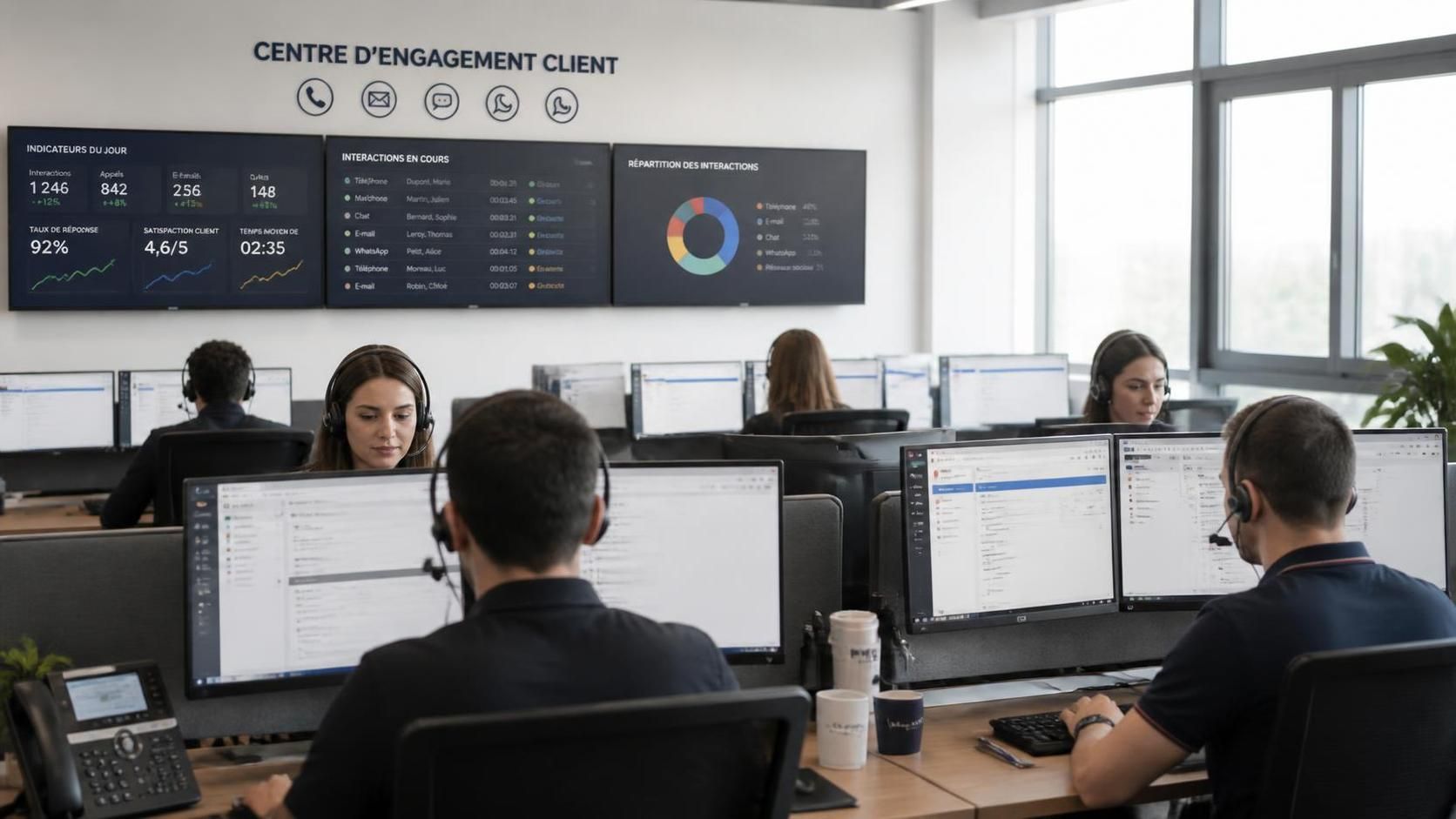 découvrez notre centre d'engagement client, dédié à optimiser l'interaction et garantir la satisfaction de chaque client grâce à un service personnalisé et réactif.